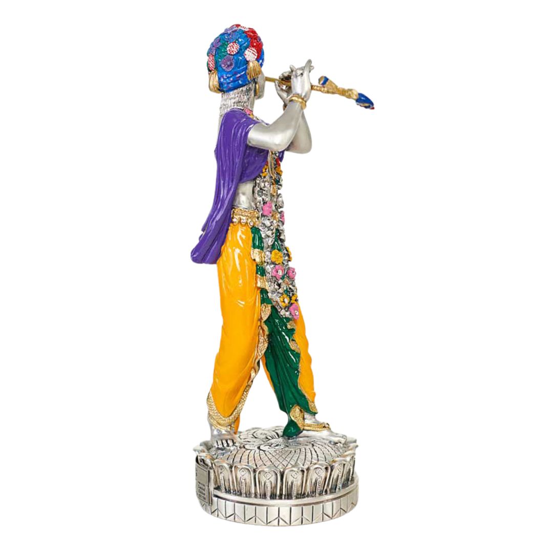GOVINDHA  Idol in Sterling Silver — Handcrafted Divine Masterpiece for Puja & Collectors. ( H 30 CM)